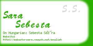 sara sebesta business card